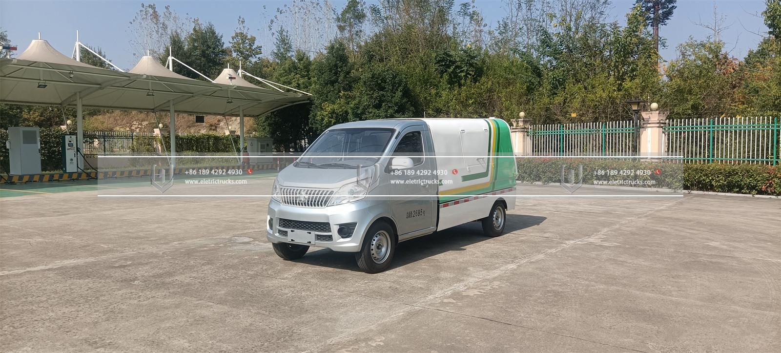 2.7t seure elektr pufakchasi axlat qutisi boshi 2.7t Pure Electric Small Dump Garbage Truck Head