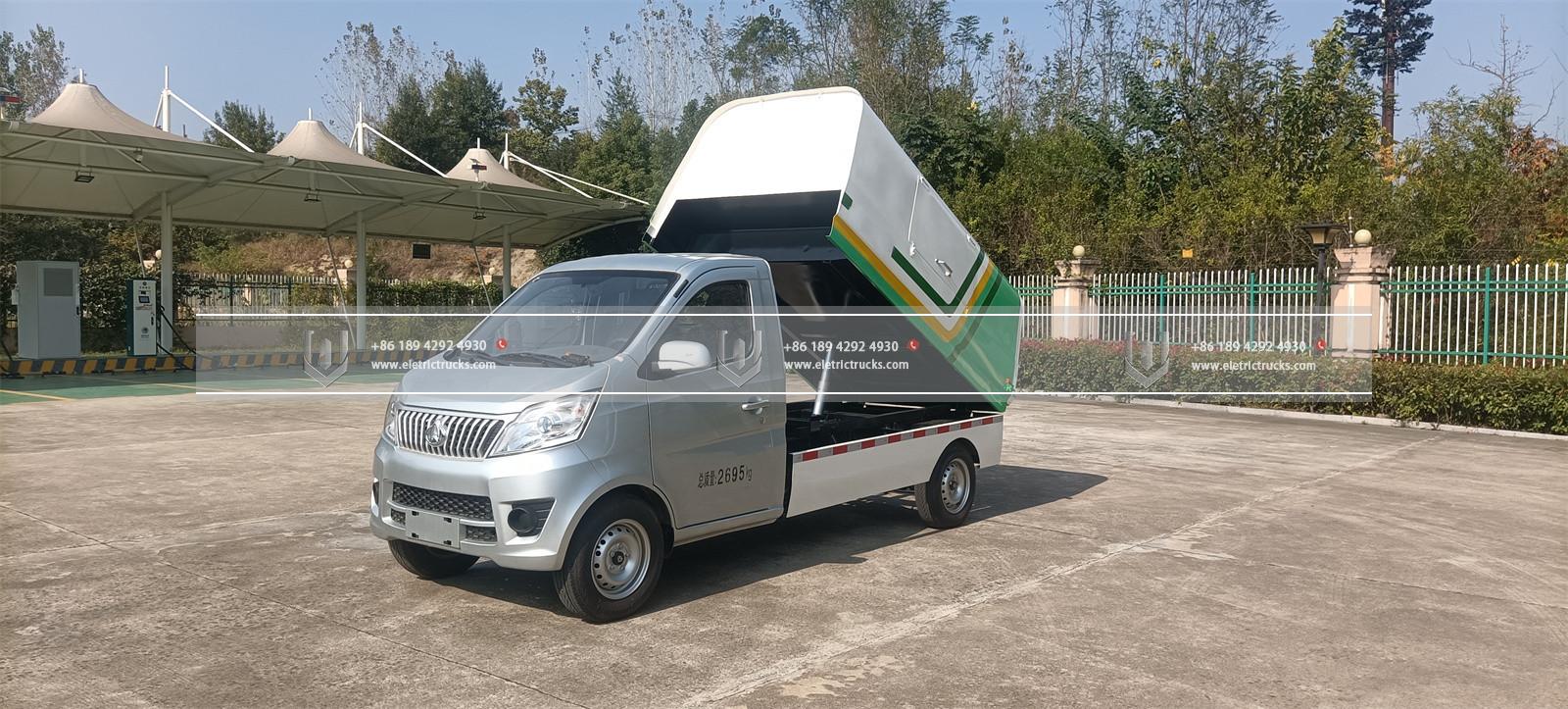 2.7t Pure Electric Small Dump Garbage Truck Side Working 2.7t Pure Electric Small Dump Garbage Truck Side Working