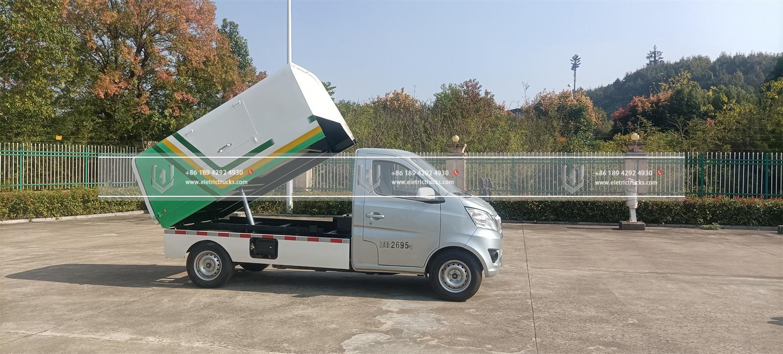 2.7t Pure Electric Small Dump Garbage Truck Working 2.7t Pure Electric Small Dump Garbage Truck Working
