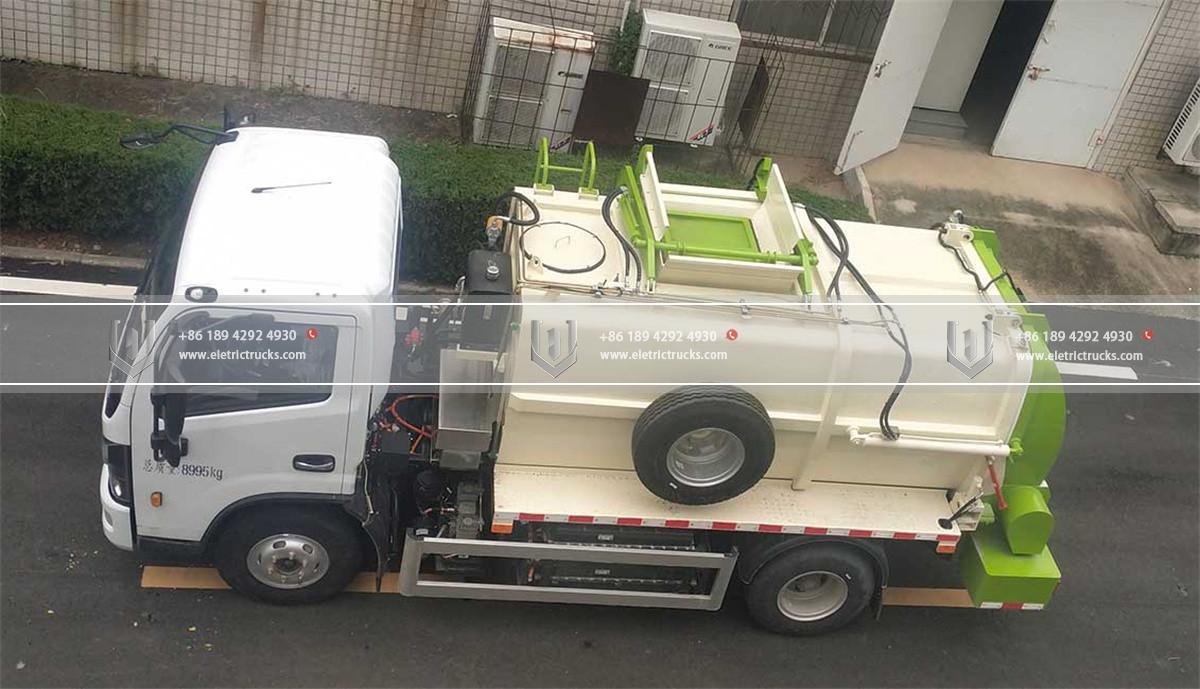 9 Ton Pure Electric Kitchen Waste Garbage Truck Bird View 9 Ton Pure Electric Kitchen Waste Garbage Truck Bird View
