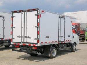 V5e 4.3t 3,82 meter enkelry van-tipe suiwer elektriese verkoelde vragmotor
